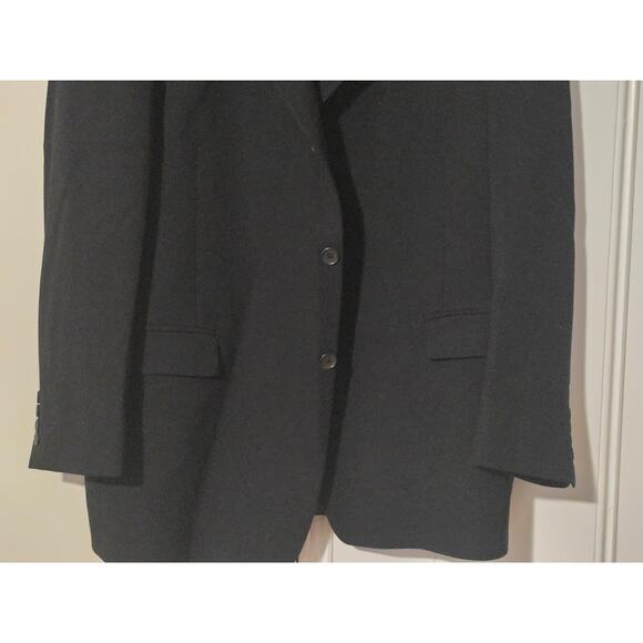 Kenneth Cole Blazer Mens 42R Dark Black Wool Blend Stretch Sports Coat Jacket - Picture 4 of 10